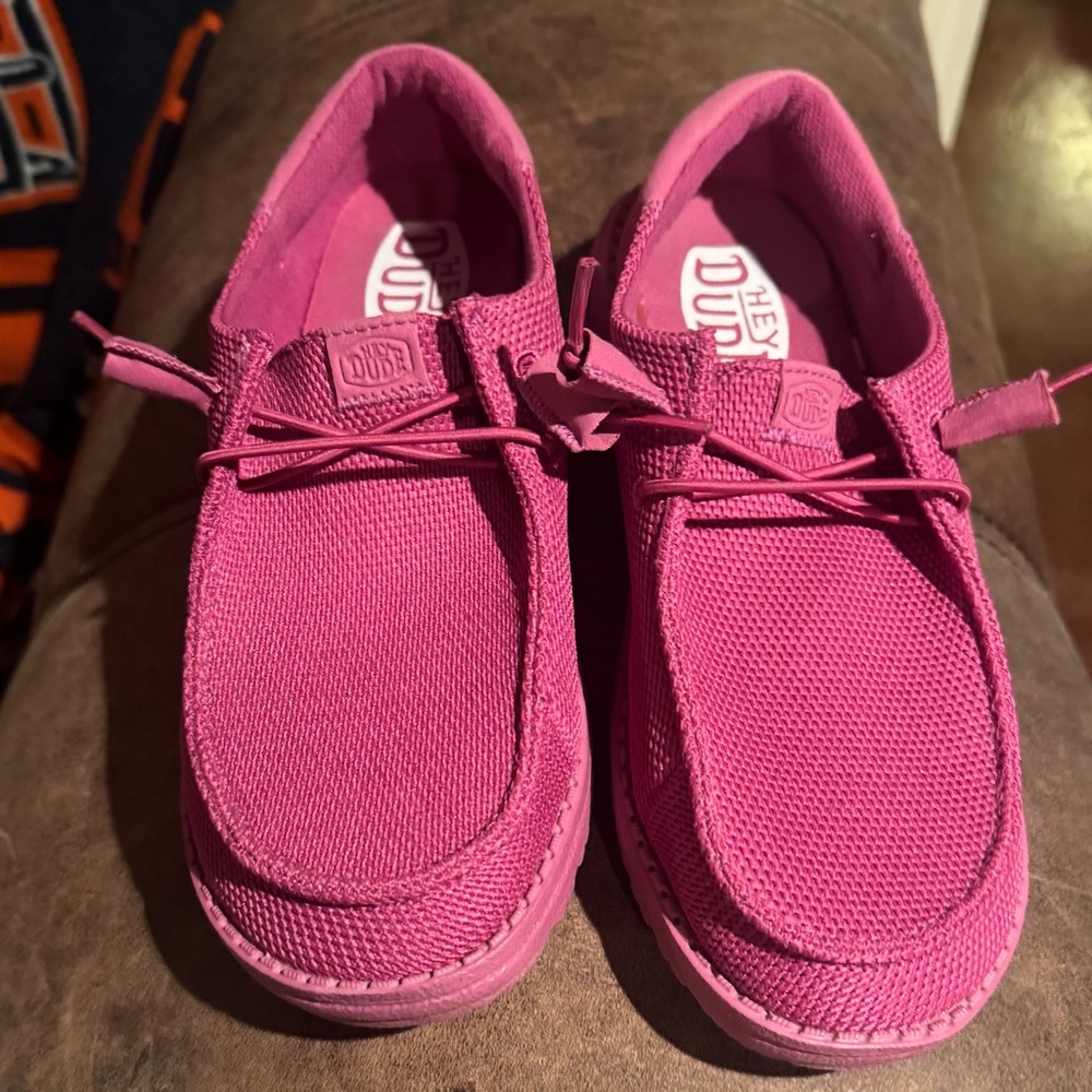 Hey Dude plum Slip-On Shoes
